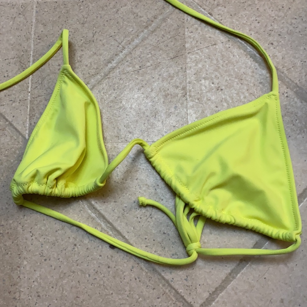 Victoria’s Secret neon yellow bikini top
